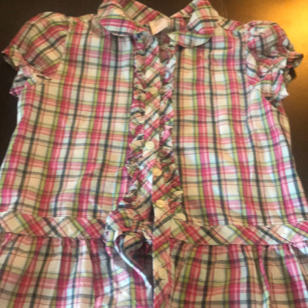 Not for Sale Girls Shortsleeve  Plaid Top
